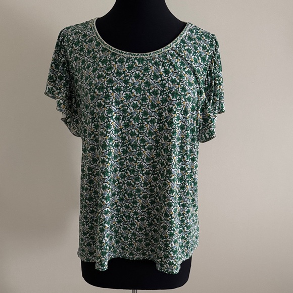Max Studio Tops - Max Studio Green Floral Top EUC Size 1X